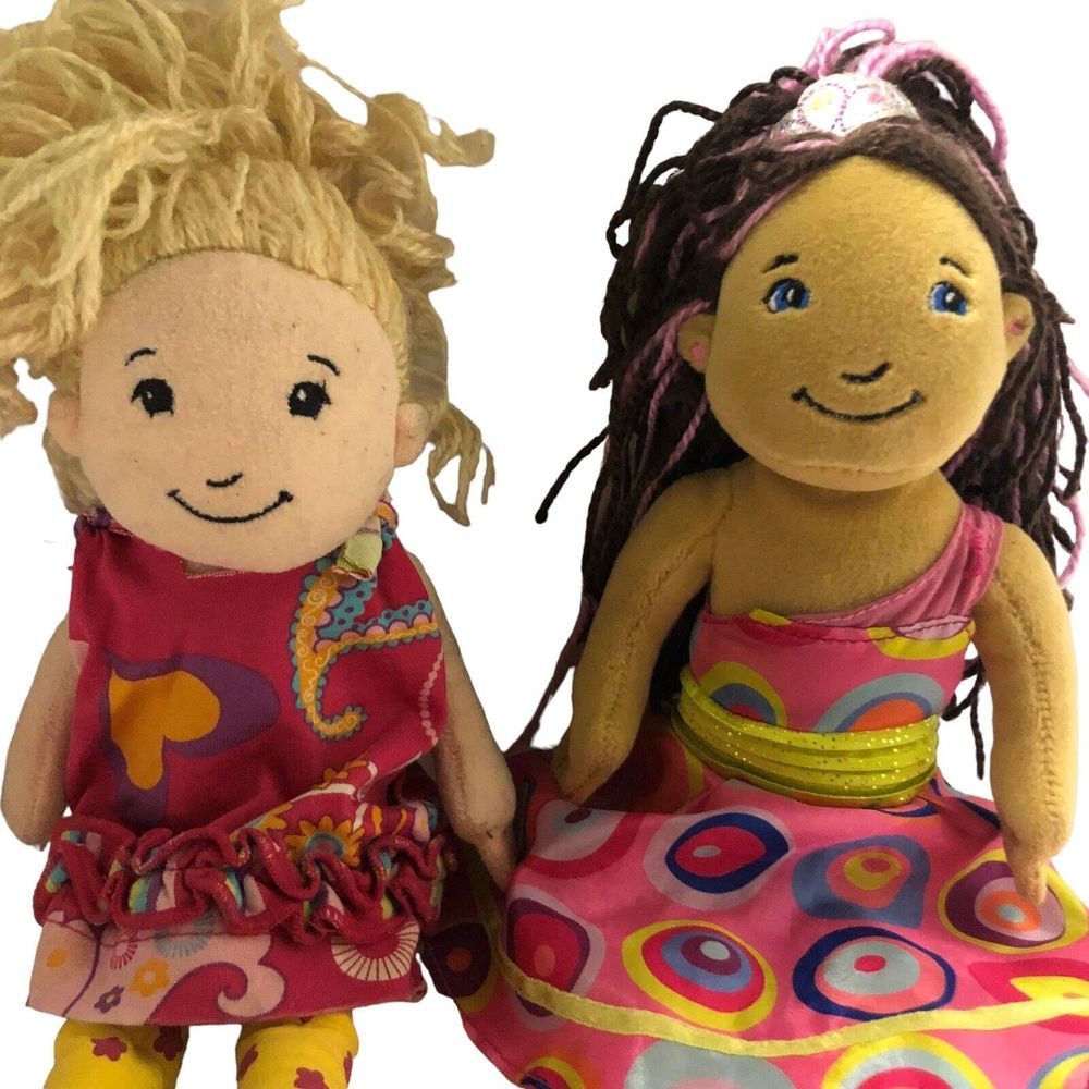 2 Groovy Girls Dolls- Gabrielle & Sesilia Blonde & Brown Plush Manhattan Toy - Picture 2 of 9